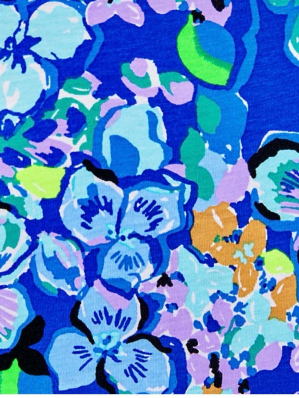 Lilly Pulitzer Alaina dress Sz XL extra large blue 100% cotton floral - Picture 5 of 11